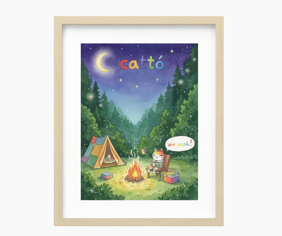 Catto Camping Day in the Forest by Sofia Angela