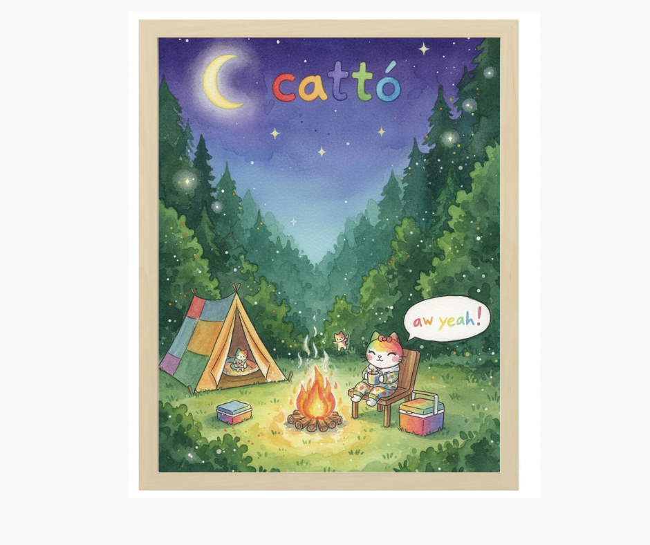 Catto Camping Day in the Forest by Sofia Angela