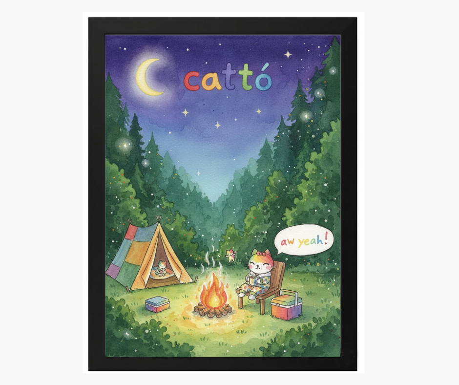 Catto Camping Day in the Forest by Sofia Angela